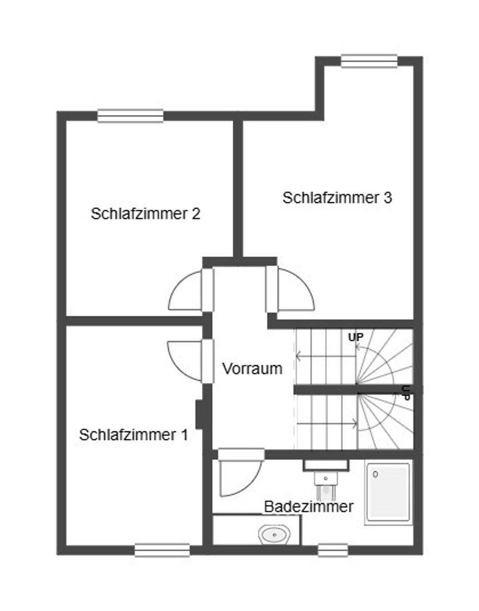 Grundriss Skizze 1.OG