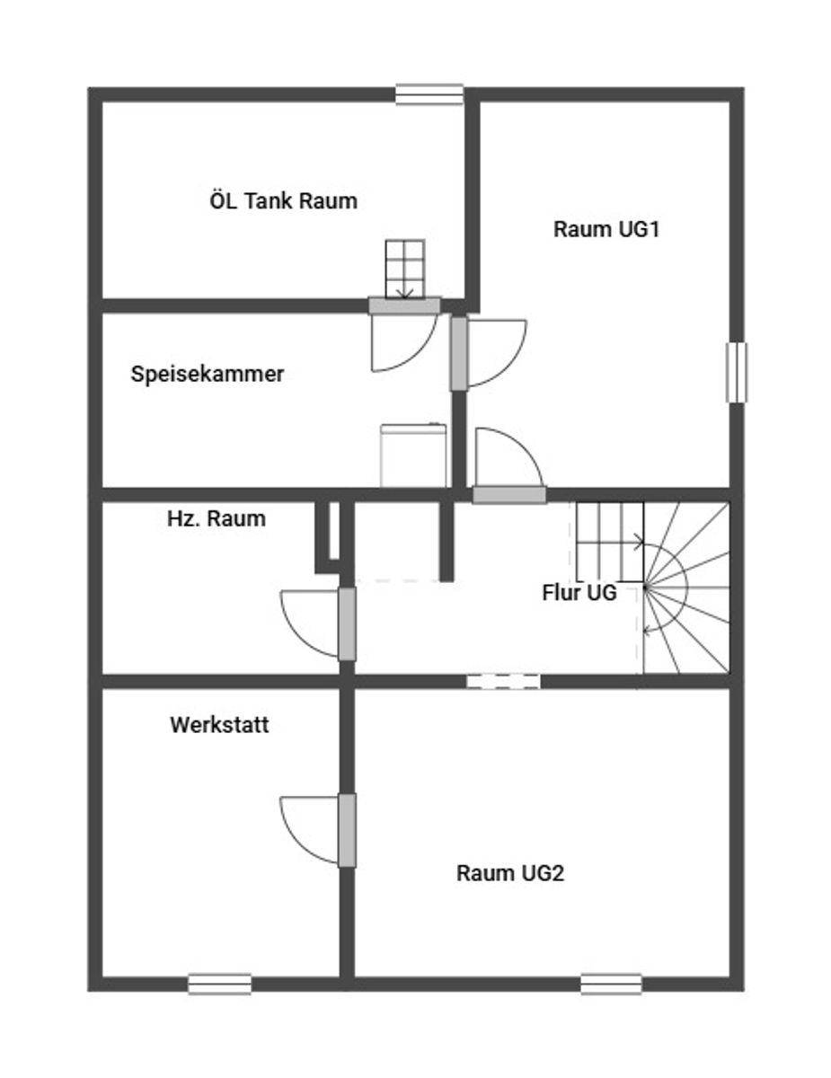 UG Grundriss Skizze