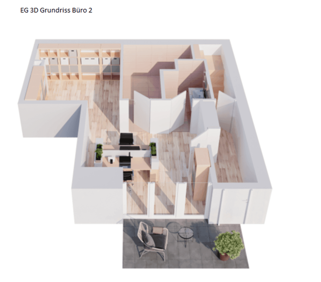 EG Bu¨ro 2 3D Grundriss