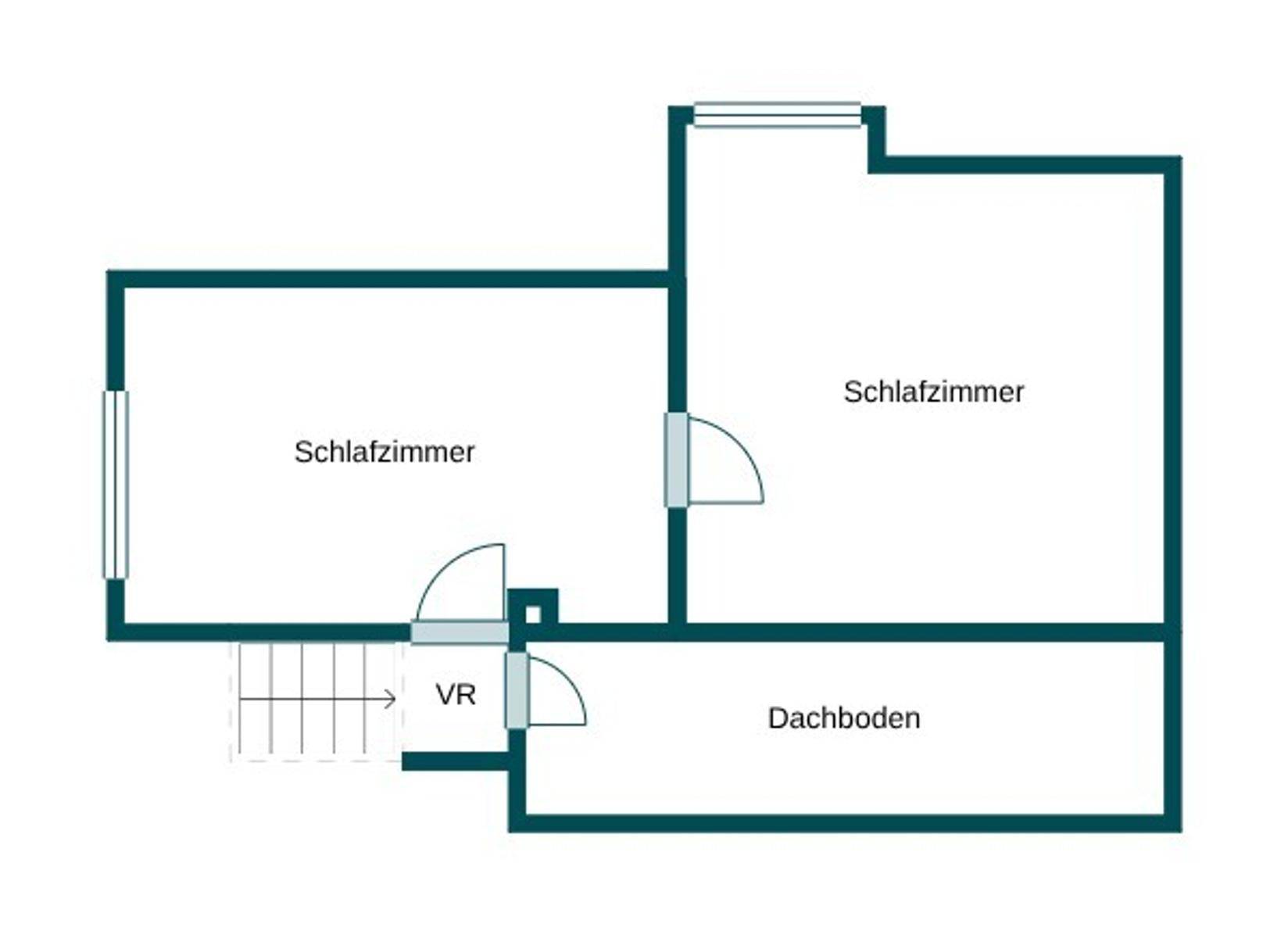Grundriss Skizze 1.OG