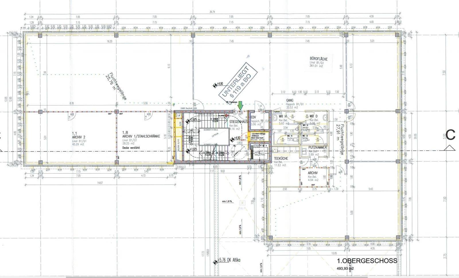 1140 Wien, Hackinger Straße 5 1.OG Plan