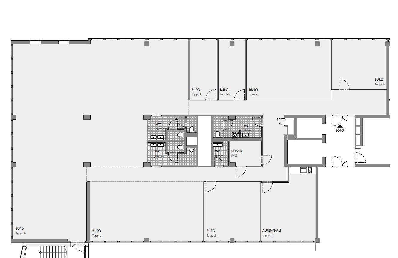 1020 Wien, Ernst-Melchior-Gasse 20 EZONE Grundriss 4OG ca. 479 m²