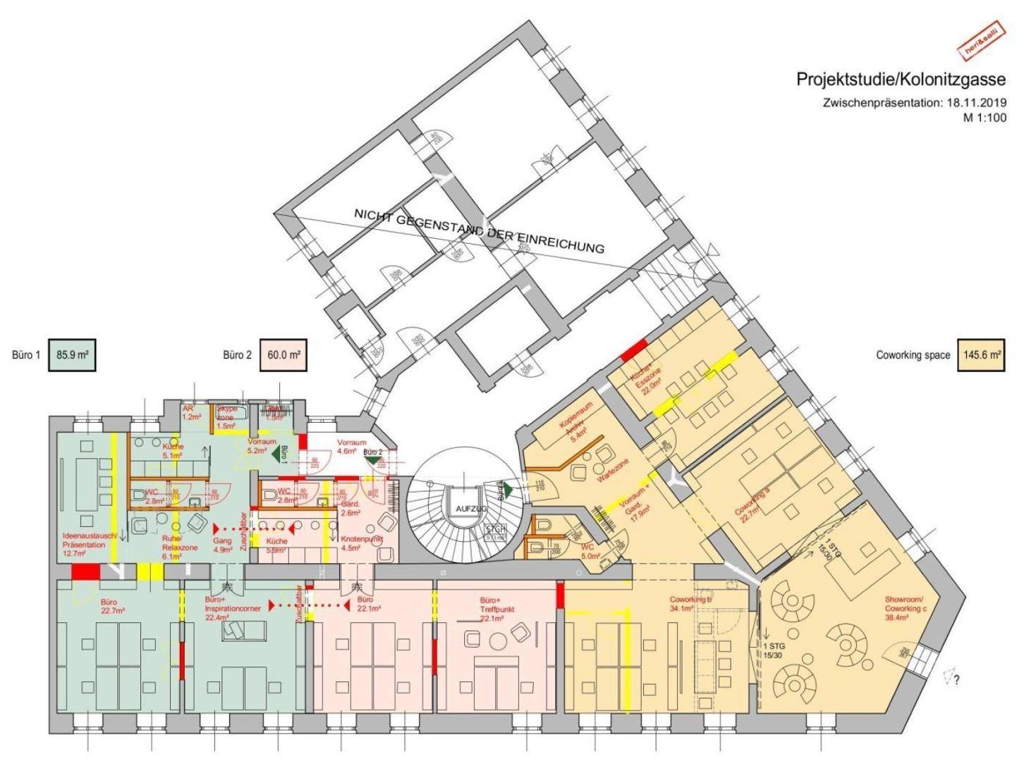 1030 Wien, Kolonitzergasse 10 Top 5 Plan