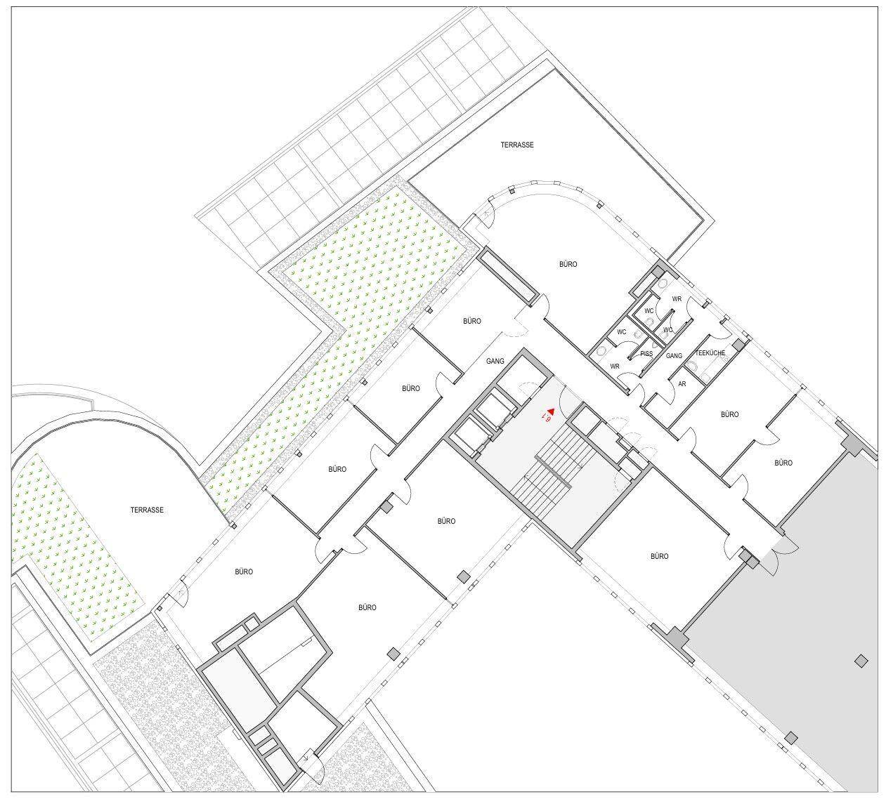 Plan Wiedner Haupstrassse 120 Top 6.1 398 m² und 128 m² Terrasse