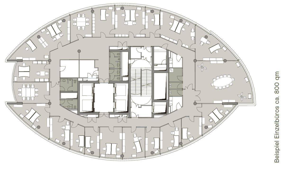 800m2 Regelgeschoss