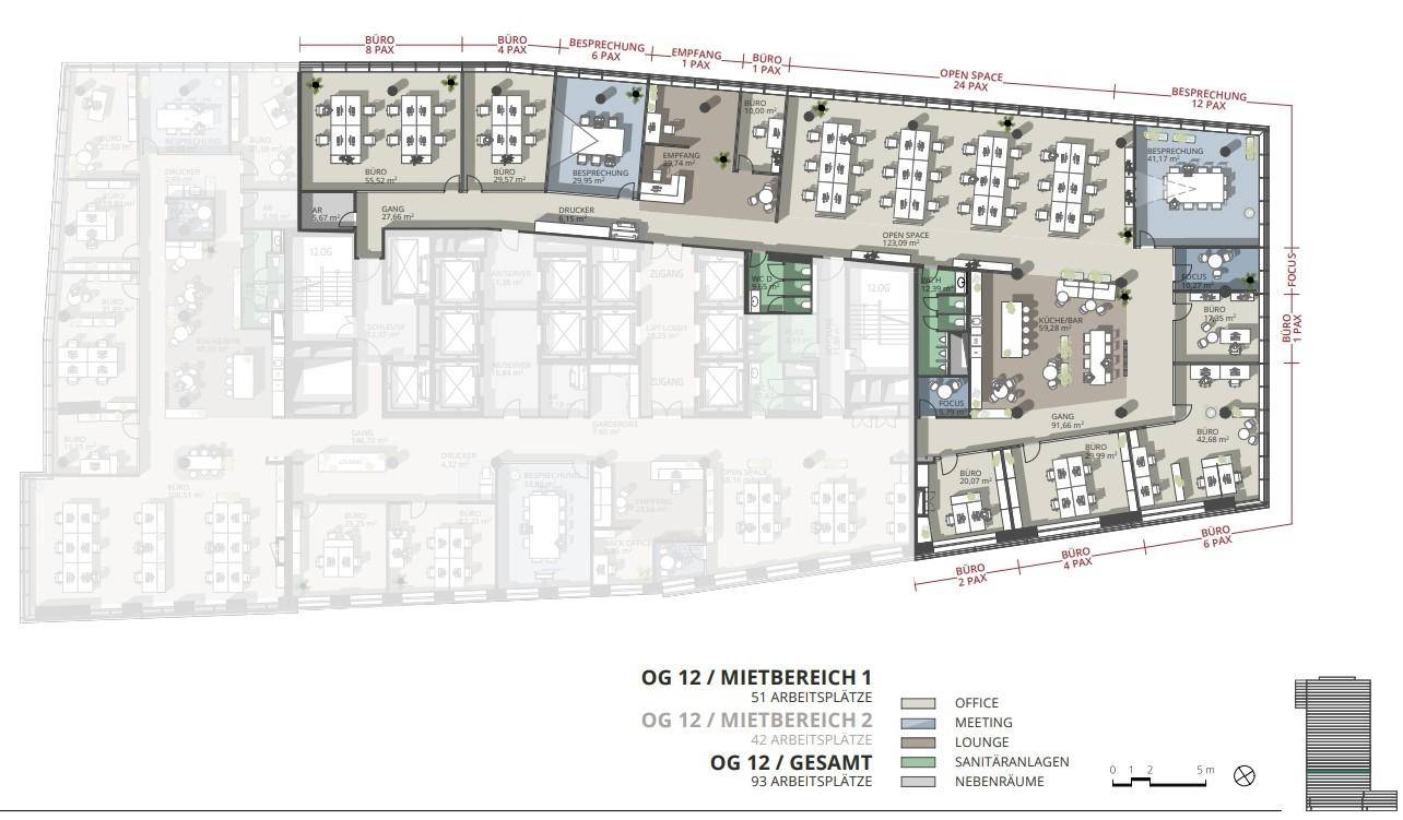 IZD Tower 12.OG 51 Arbeitsplätze 725 m²
