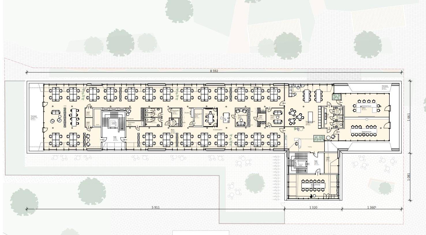 1100 Wien, Inventarhalle Grundriss DG