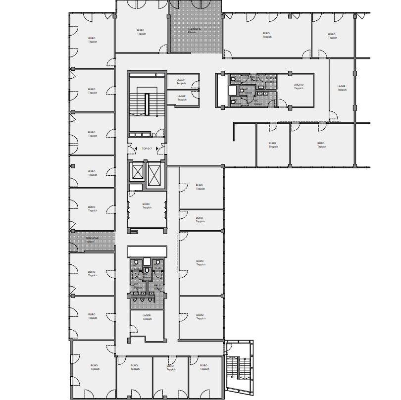 1020 Wien, Ernst-Melchior-Gasse 20 EZONE Grundriss 5OG ca. 980 m²