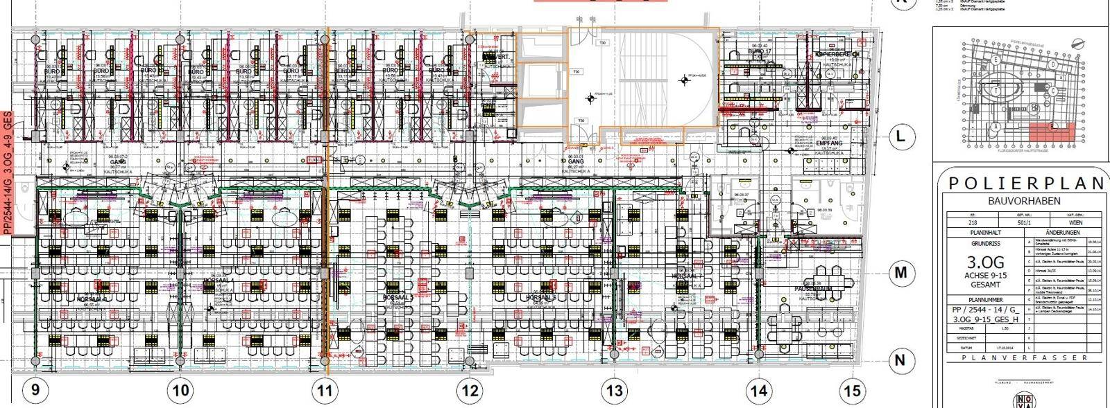 Plan Schule 3.OG Bauteil A 2