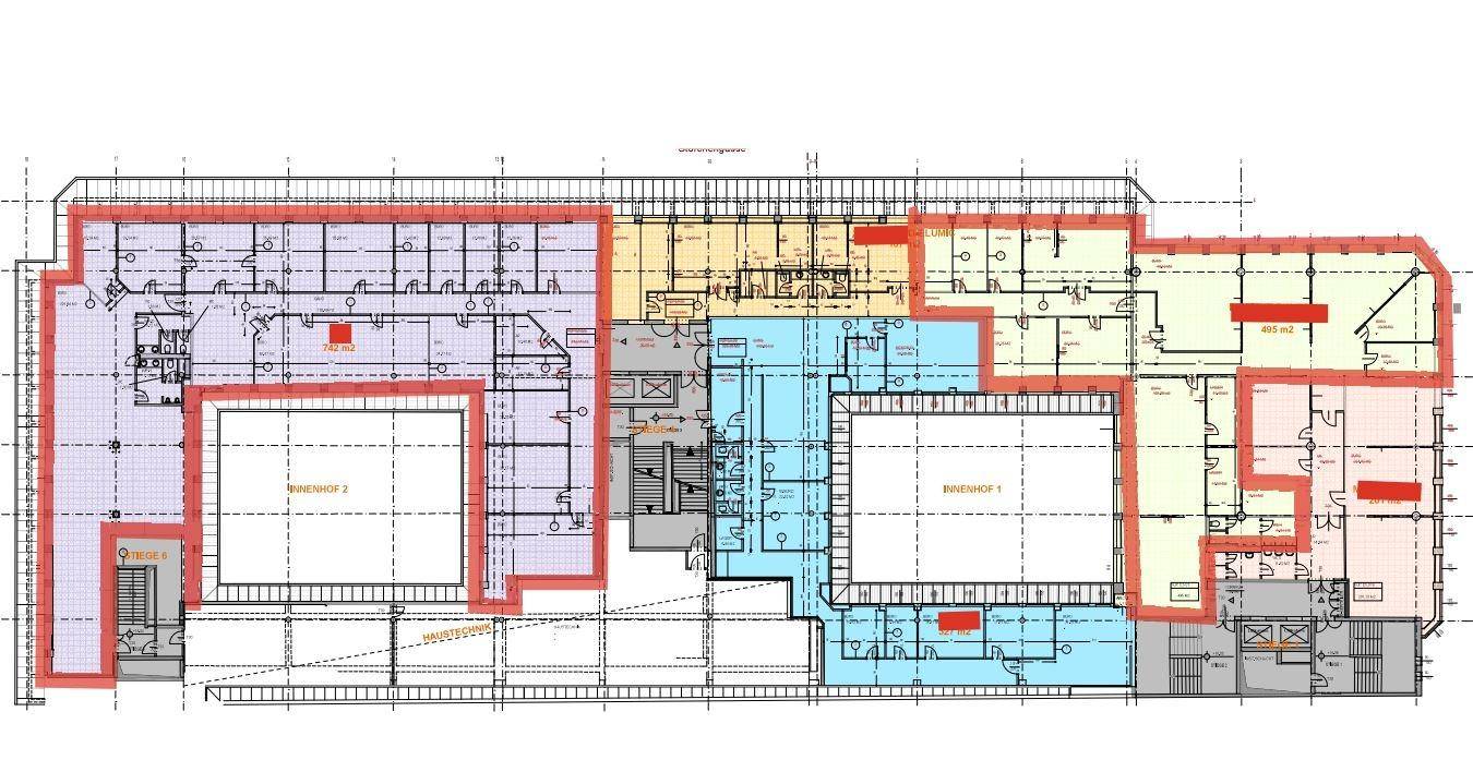 1150 Wien, Storchengasse 1 5.OG ca. 495 m² und 745 m²