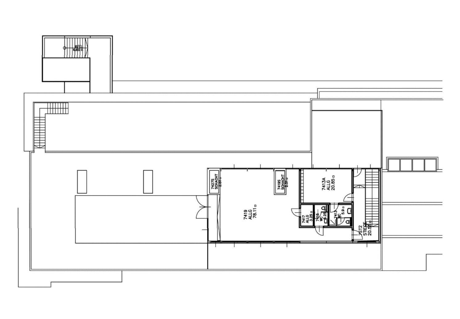 1030 Wien Erdberger Lände BT C S 7. OG ca. 632 m²