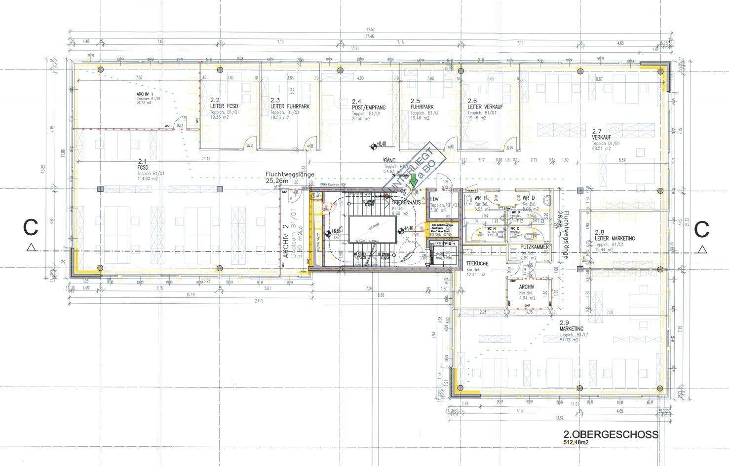 1140 Wien, Hackinger Straße 5 2.OG Plan