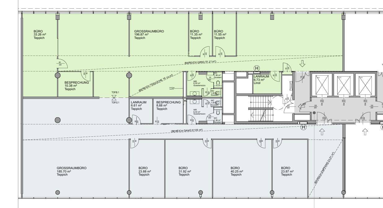 1200 Wien, RIVERGATE G2 2.OG ca. 298 m² und 297 m²