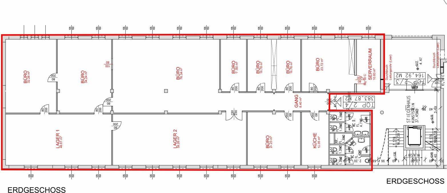 1160 Wien, Seeböckgasse 59 Plan EG ca. 383 m²