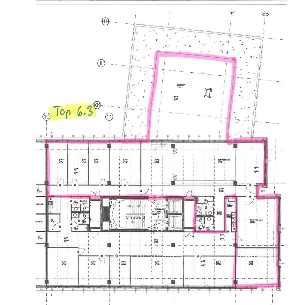 1120 Wien, Grünbergstraße 15 FORUM Schönbrunn 6.OG M5.3. ca. 287 m² 118 m² Terrasse