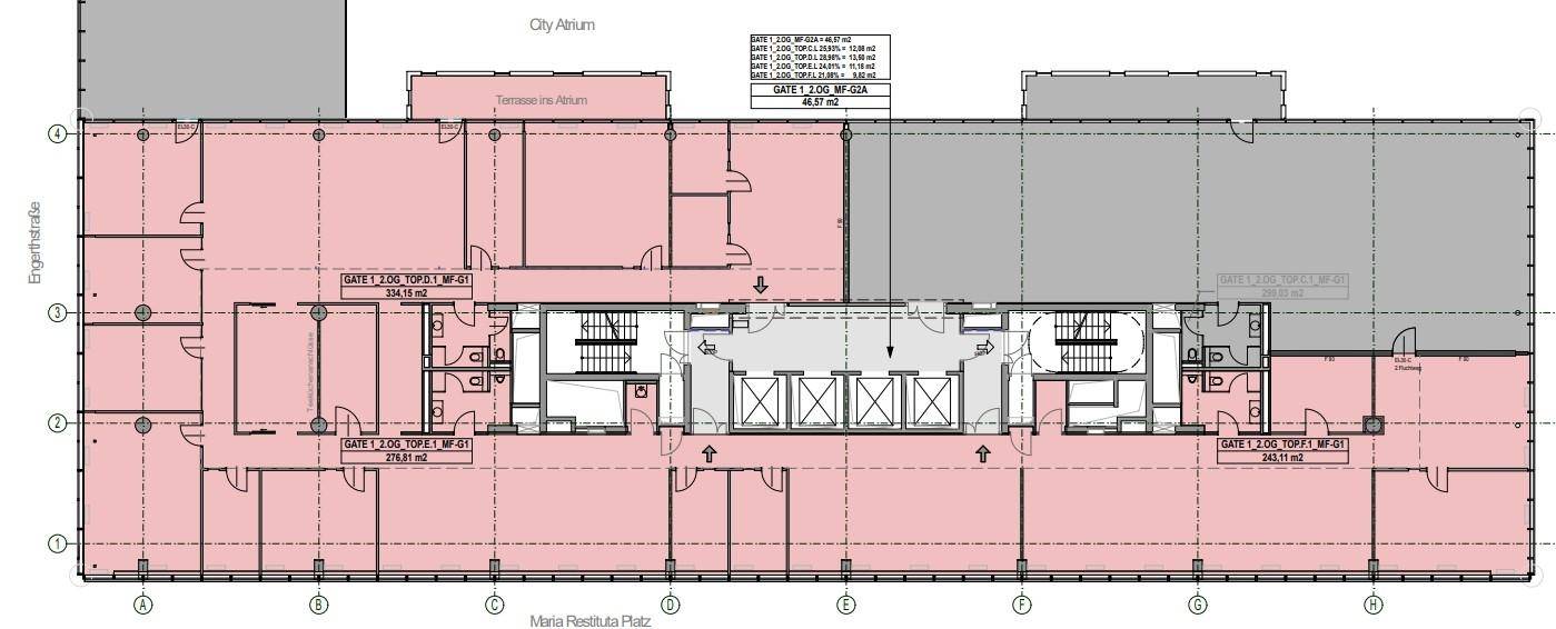 RIVERGATE 2.OG Top DEF ca. 888 m²