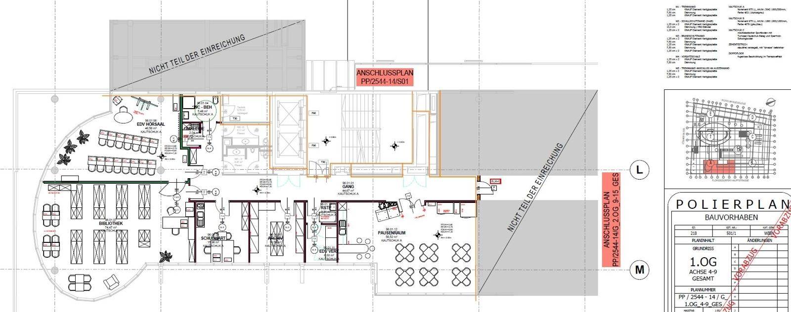 Plan Schule 1.OG Bauteil A