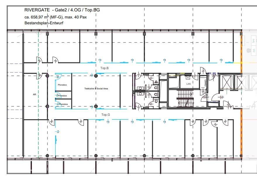 RIVERGATE Handelskai 92 Plan G2 4OG BG 659 m²