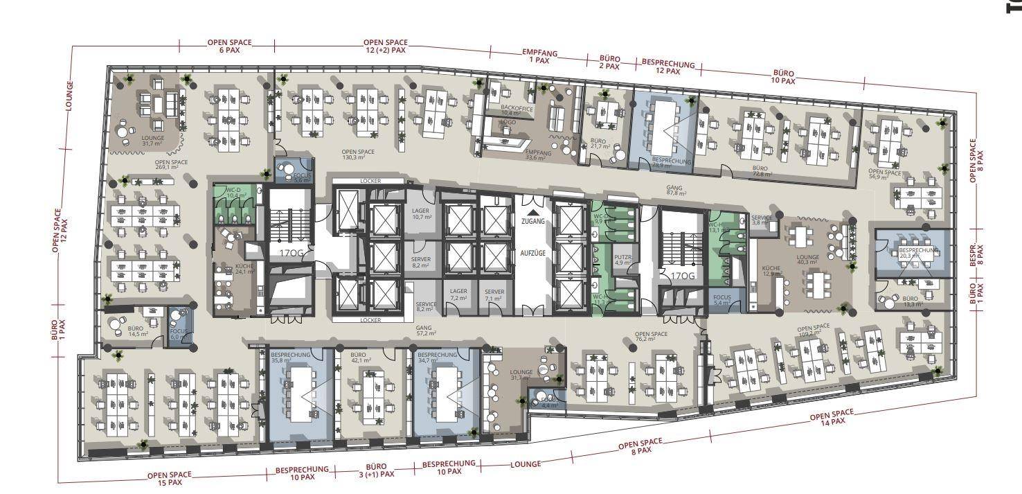 IZD Tower 17.OG gesamt ca. 1.493 m²