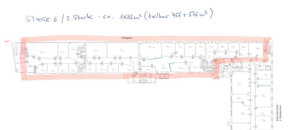 1120 Wien, Eichenstraße 2 Stiege 6 ca. 1032 m² Plan