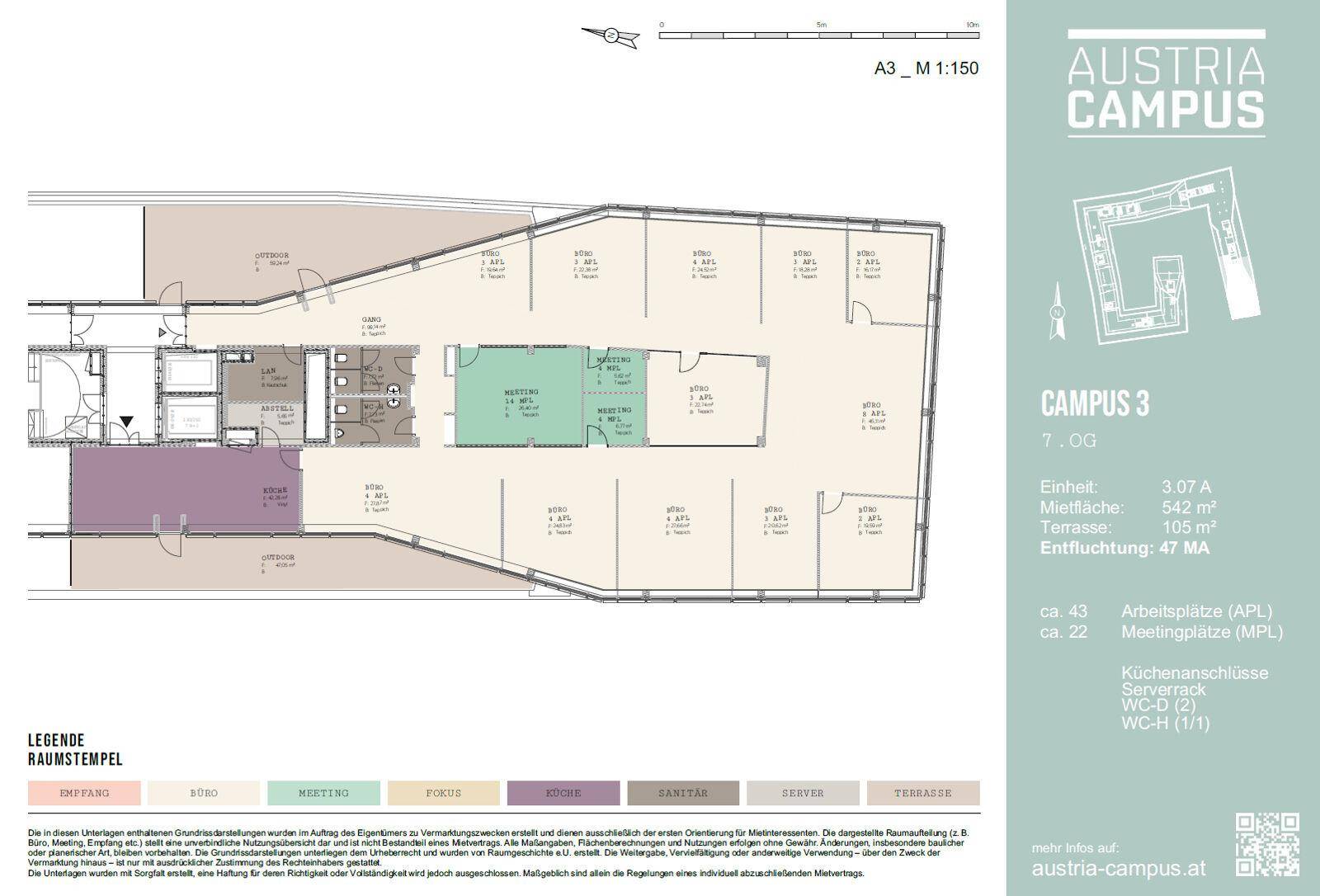 Campus 3_7.OG_Einheit 3.07 A_ca. 542 m²