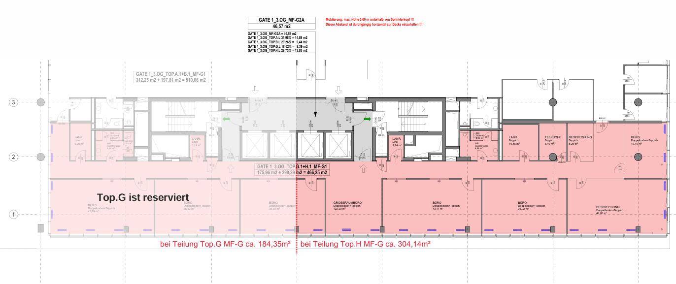 1200 Wien, RIVERGATE G 1 3.OG ca. 184 m² und 304 m²