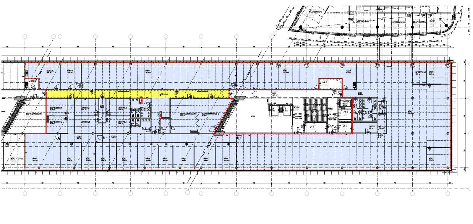 1220 Wien, TECHGATE Gate 2 Grundriss 5.OG ca. 1.735 m²