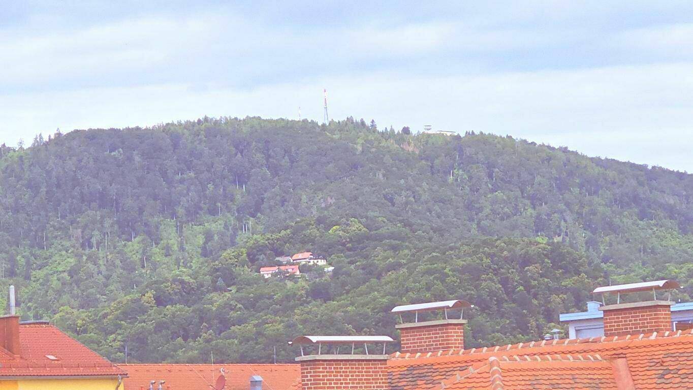 Schöckelblick von der Terrasse