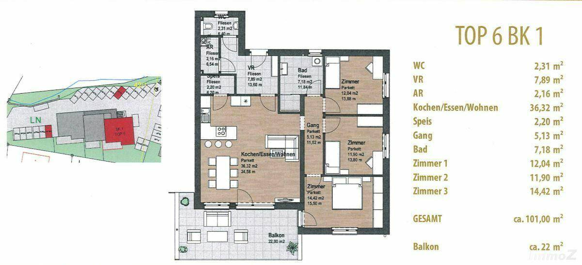 Plan mit m² Top 06