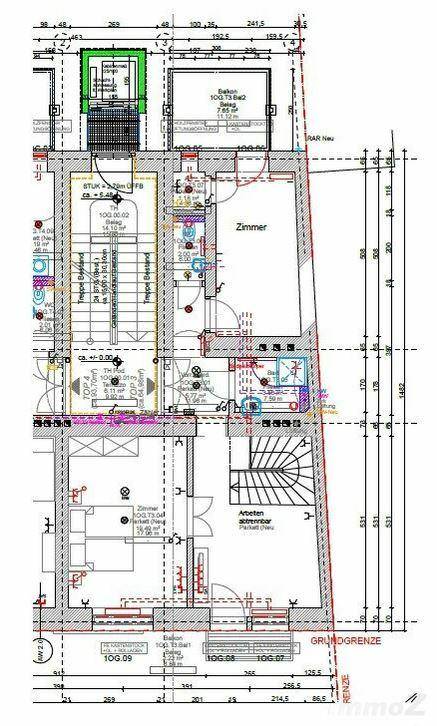 Grundriss mit funktionaler Raumaufteilung, Garten und Balkon.