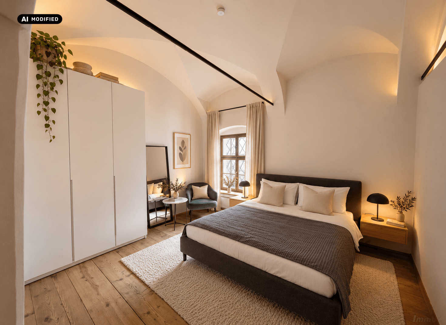 KI-bearbeitet – Schlafzimmer