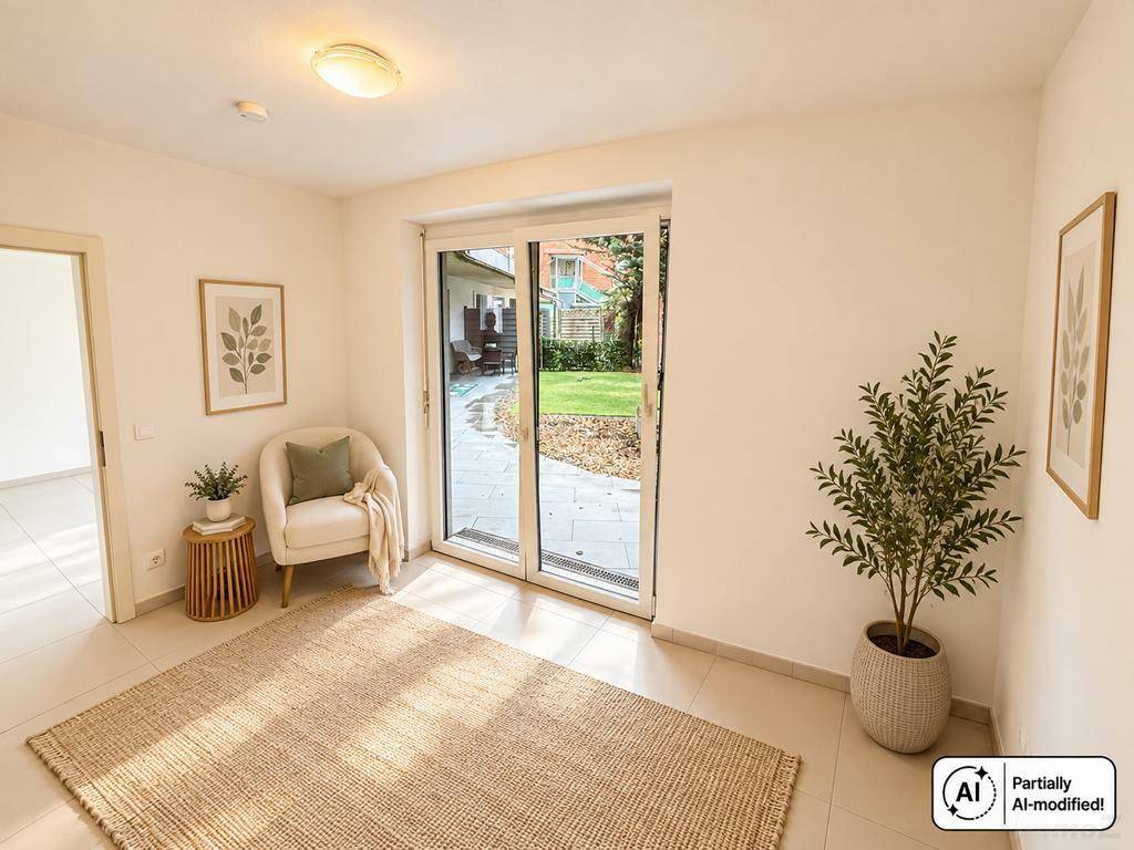 Wohnzimmer mit Terrassenblick
