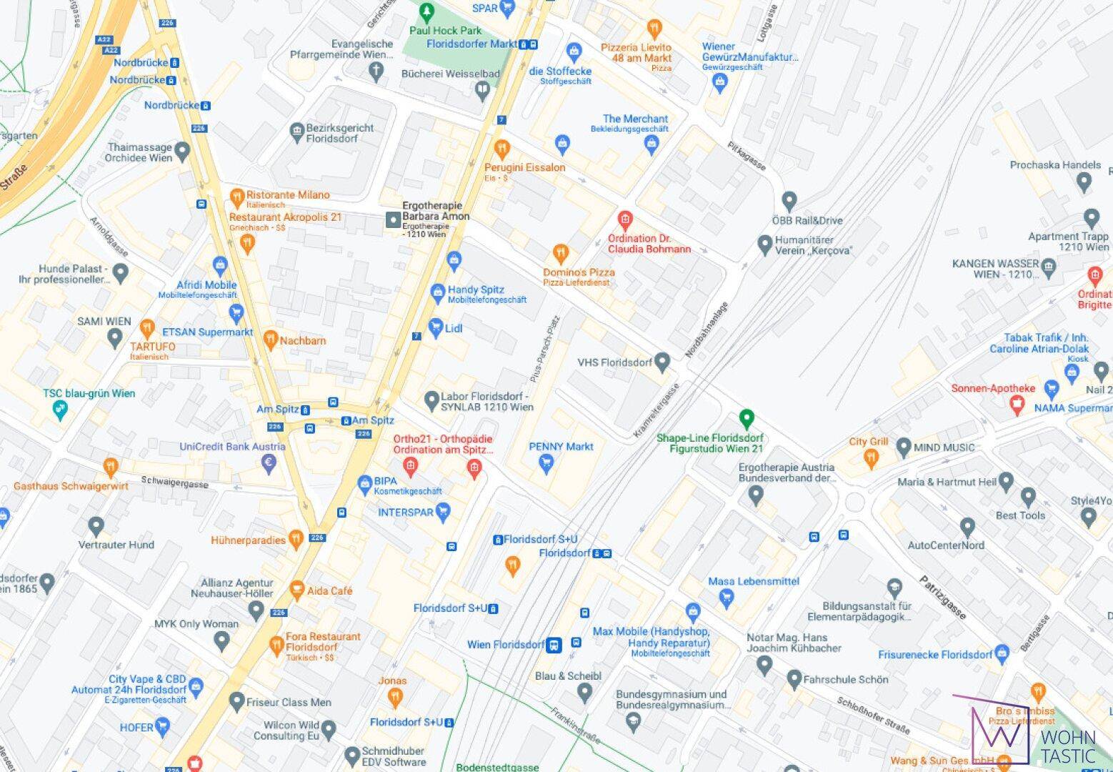 Umgebungskarte (Quelle: Google Maps).