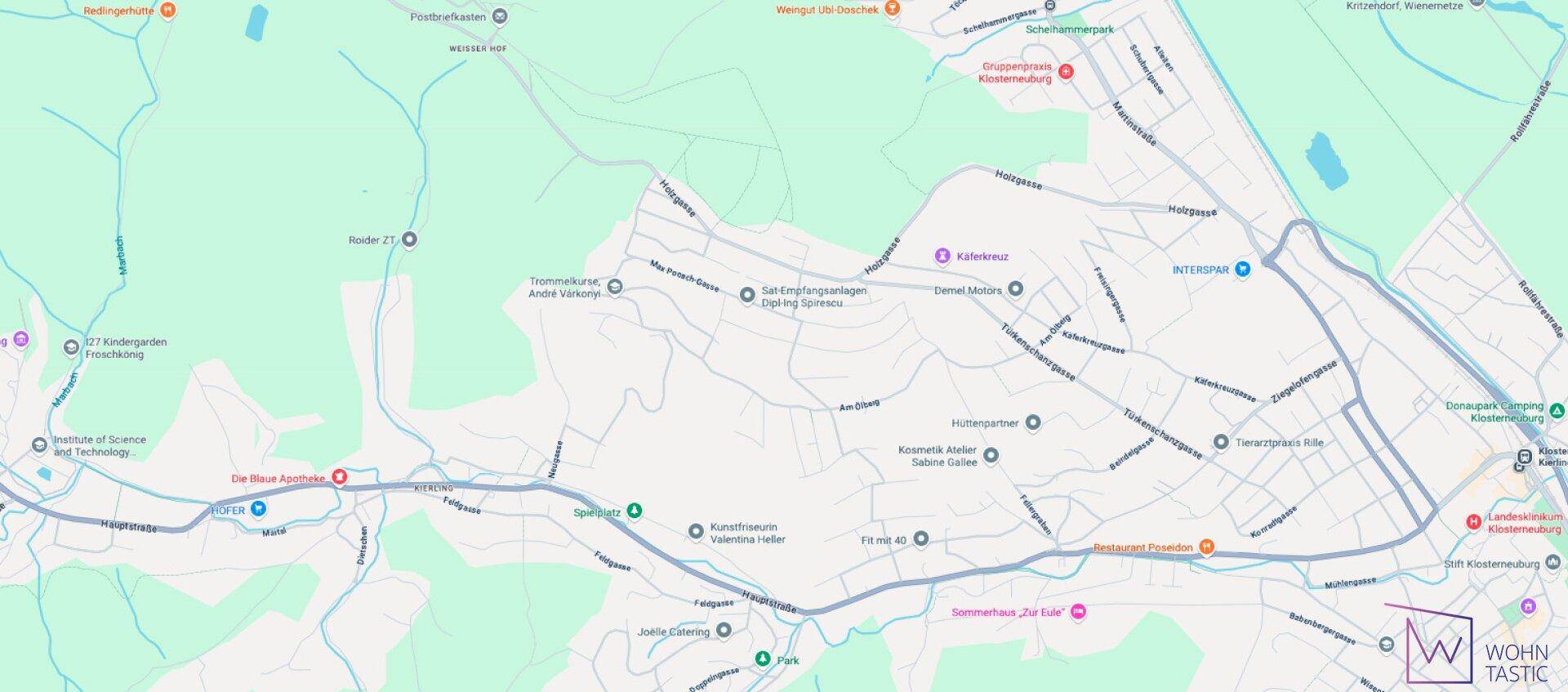 Umgebungskarte (Quelle: Google Maps).