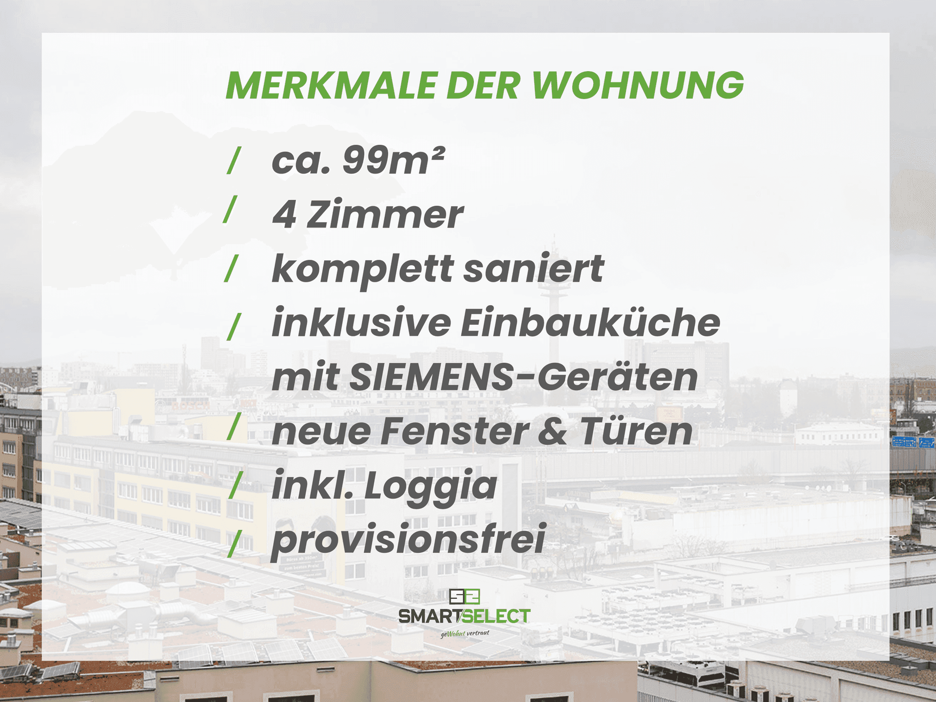Großzügige 4 Zimmer Eigentumswohnung in 1110 Wien - mit traumhaftem Ausblick - Erstbezug nach Sanierung! - Ansicht 2