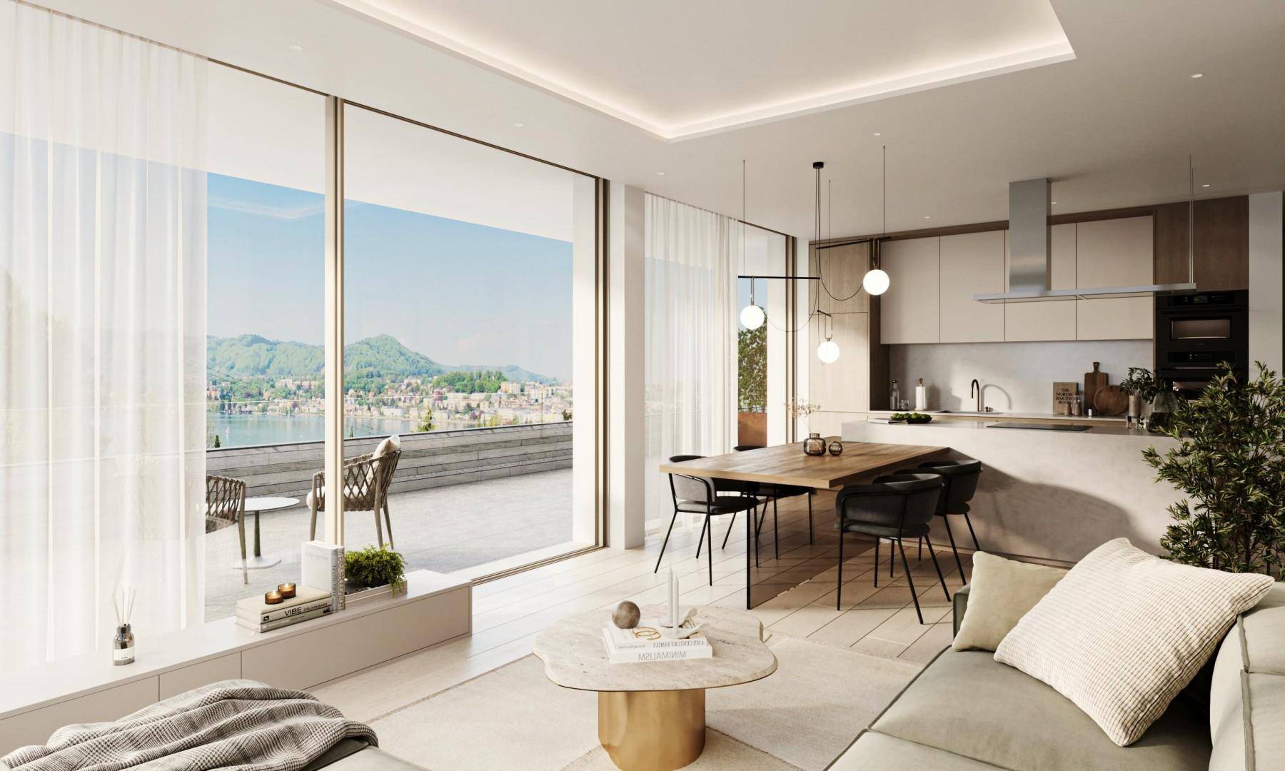 Visualisierung Wohnzimmer - Living Room A07