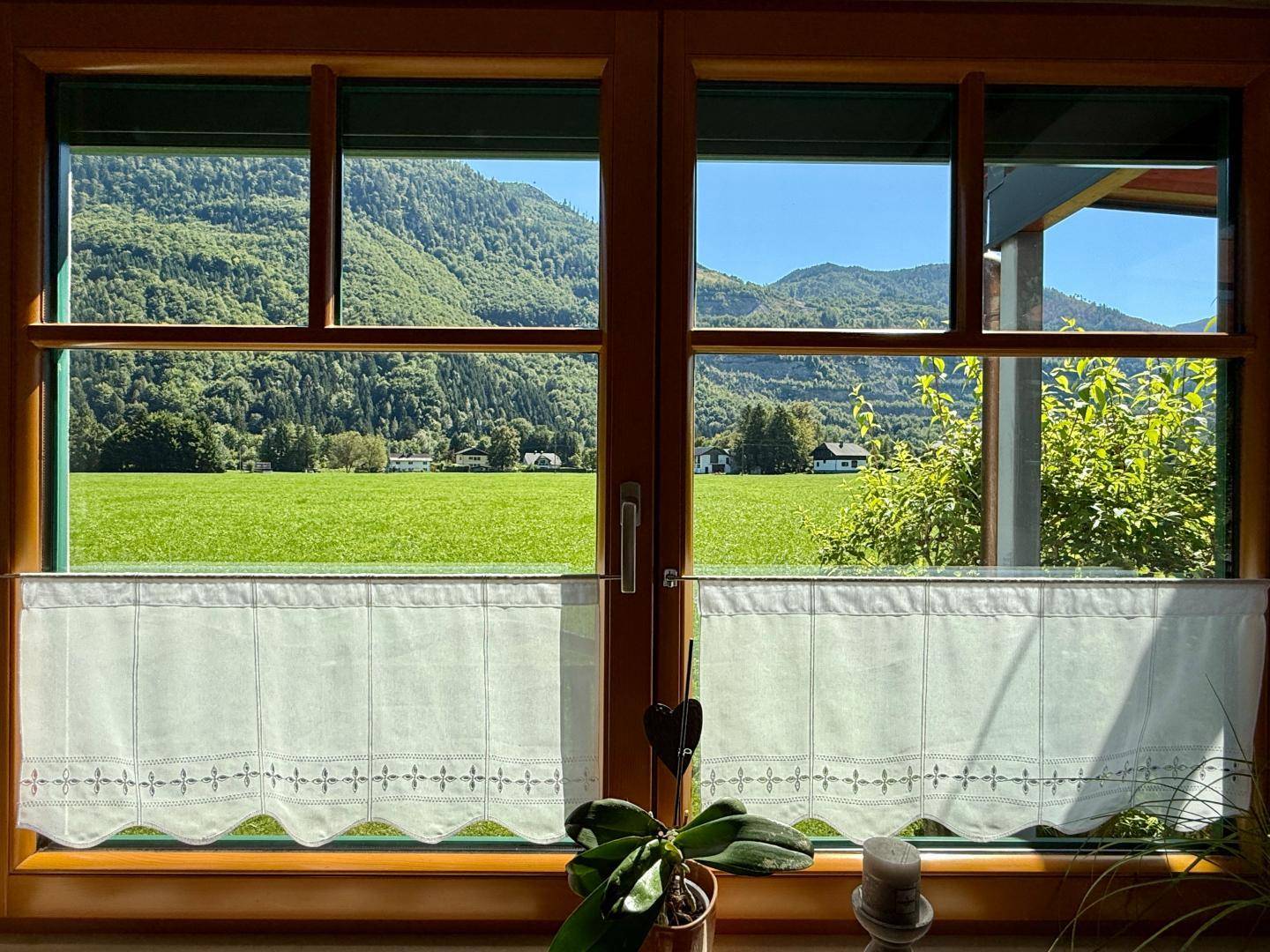 Blick vom Wohnzimmer