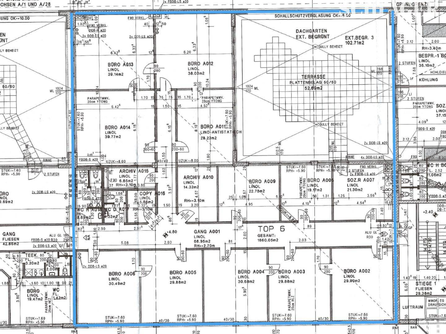 Grundrissplan Büro A