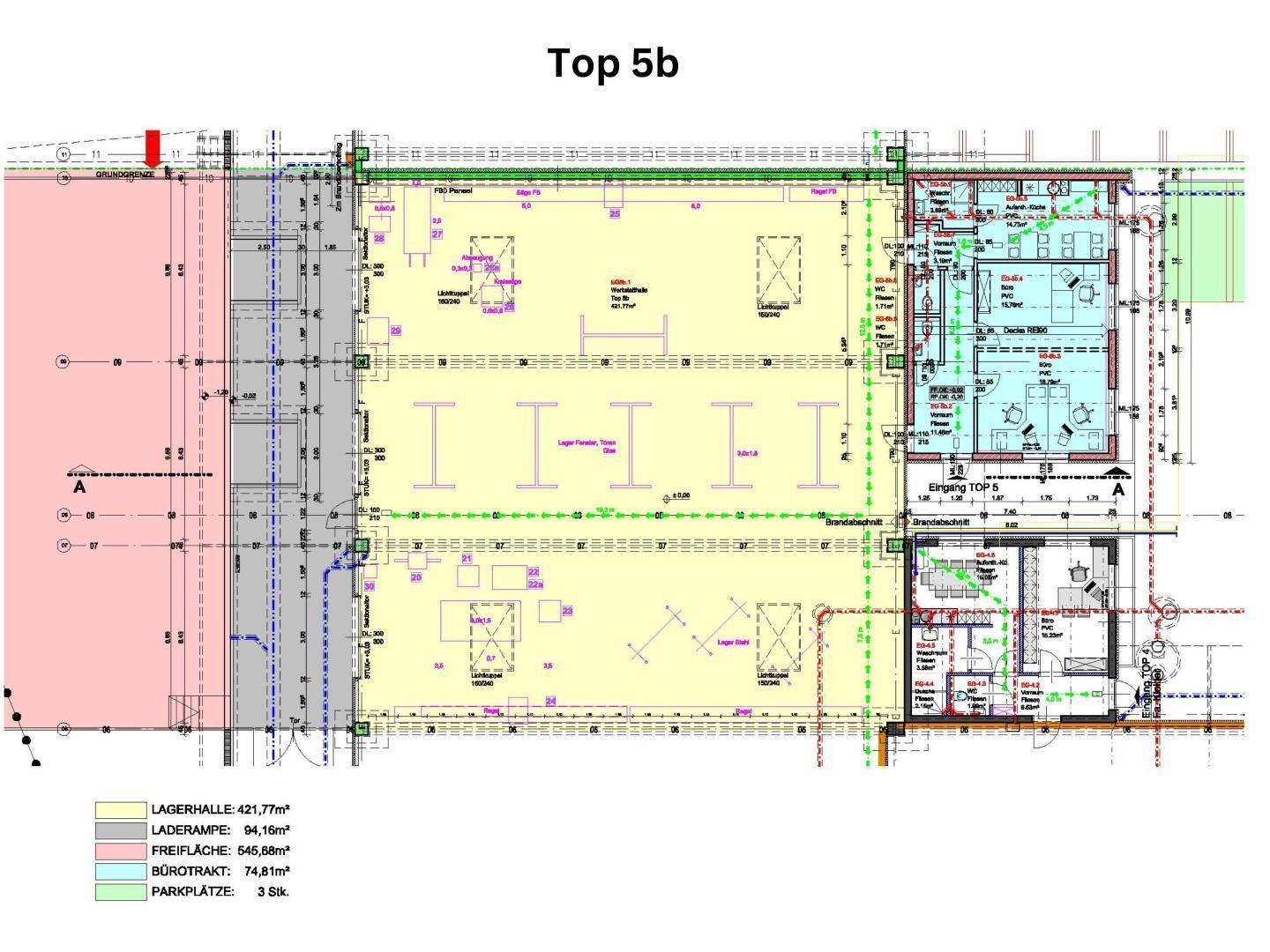 Grundrissplan Top 5b