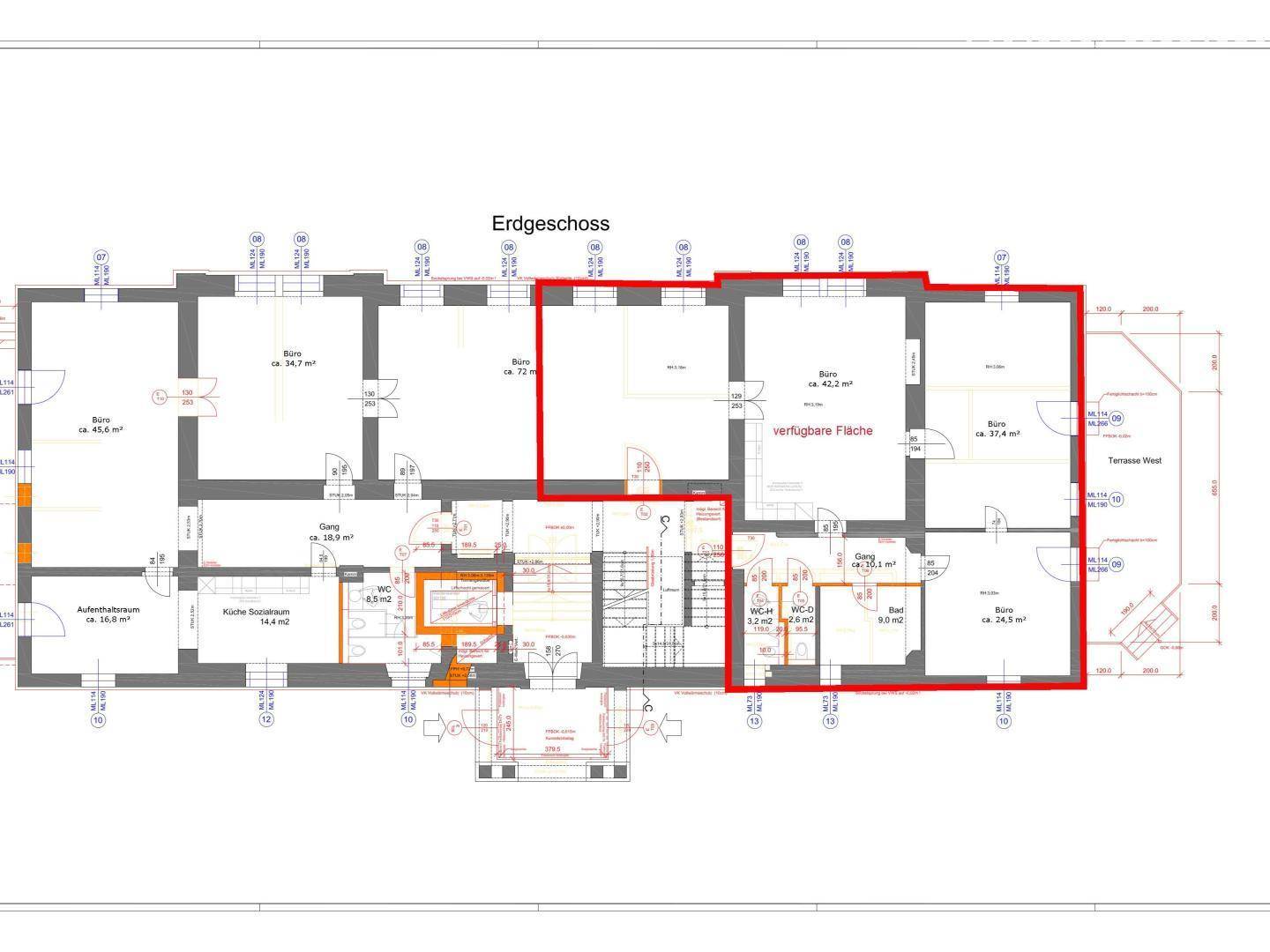 Grundrissplan Erdgeschoss