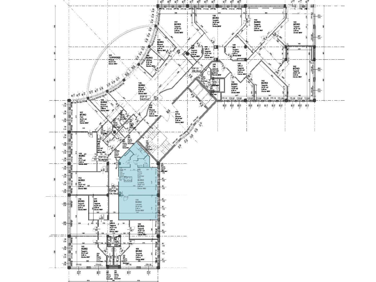 Grundrissplan B11, 1. OG