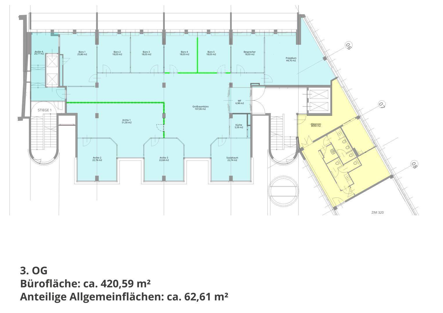 Grundrissplan 3. OG