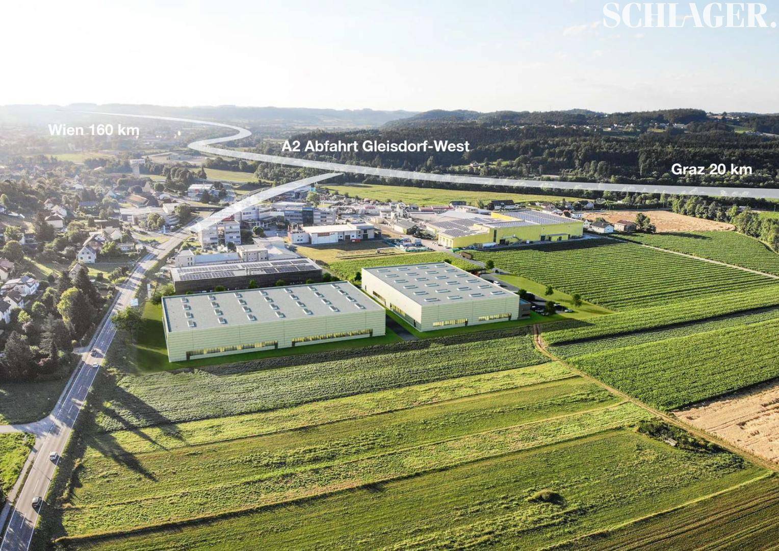Visualisierung Gewerbepark Ludersdorf