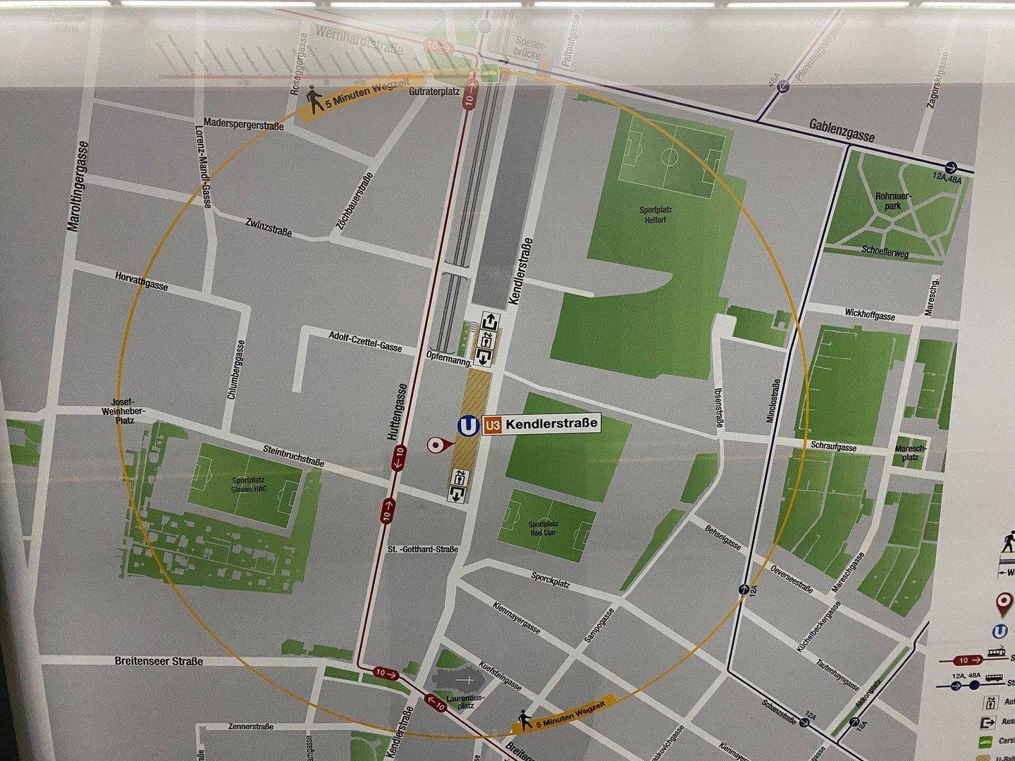 Entfernung zur U3 Kendlerstr.