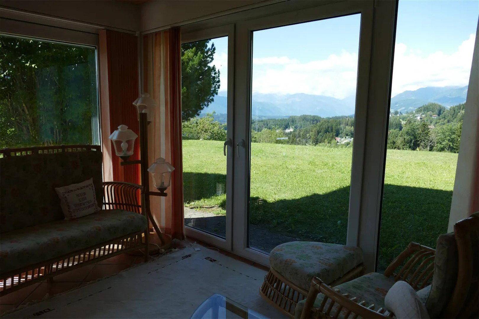 Westblick aus dem Wintergarten