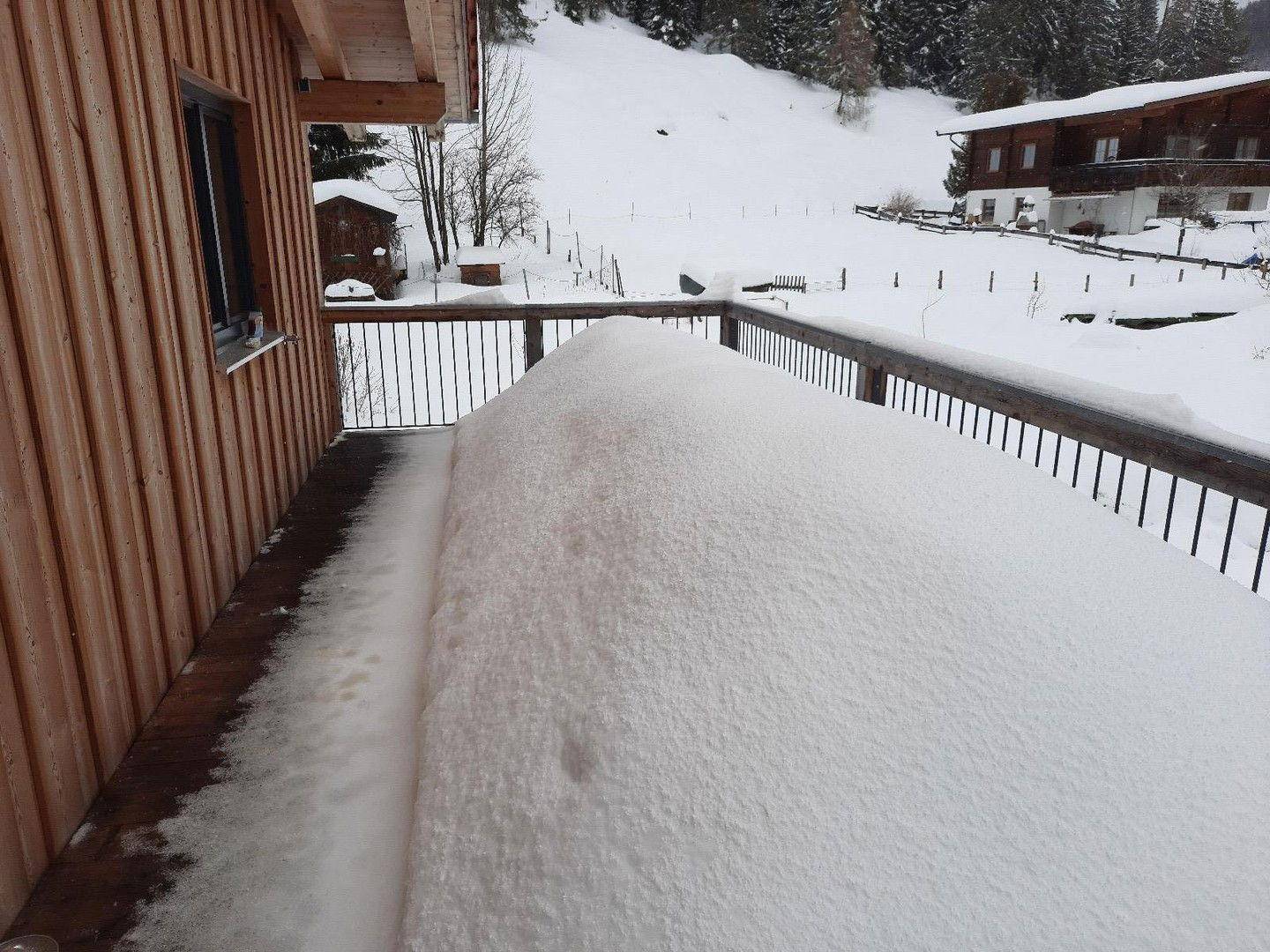 Balkon im Winter