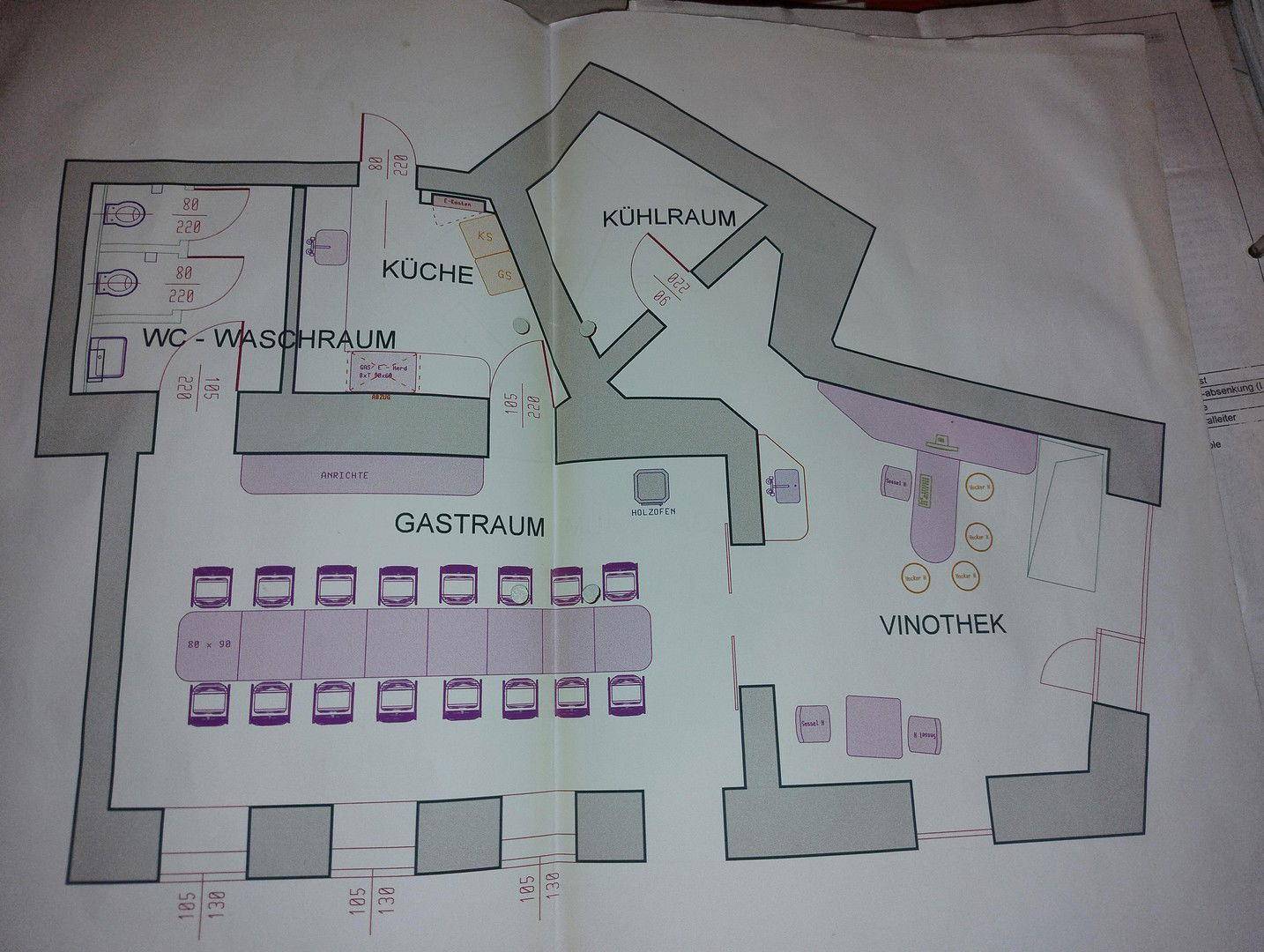 Raumnutzung Vinothek