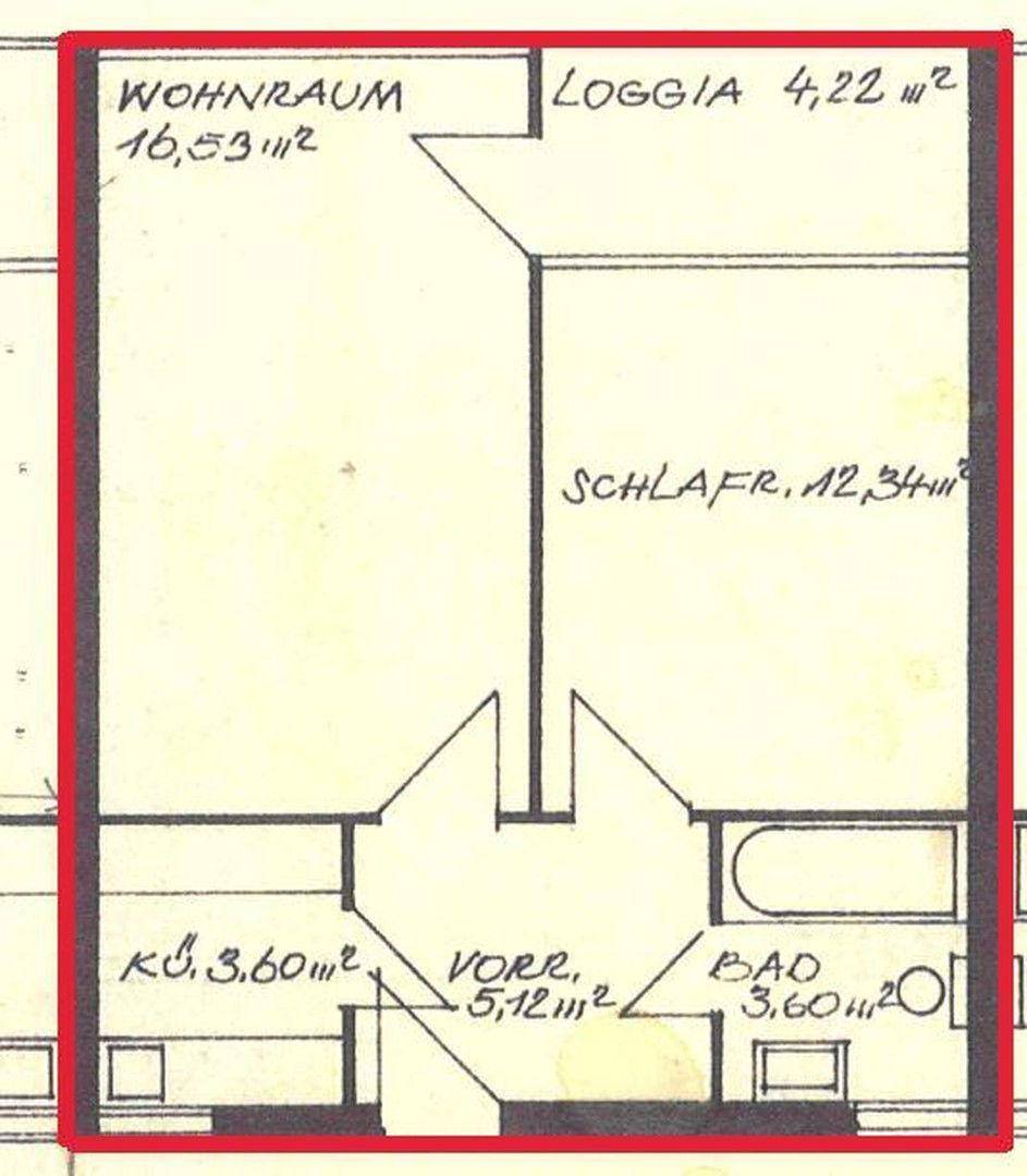 Plan der Nachbarwohung (180°)