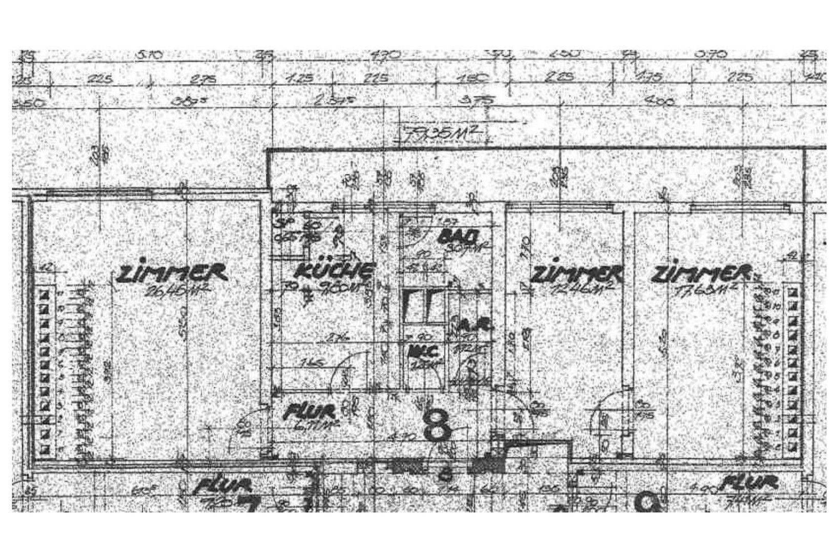 Originaler Grundrissplan