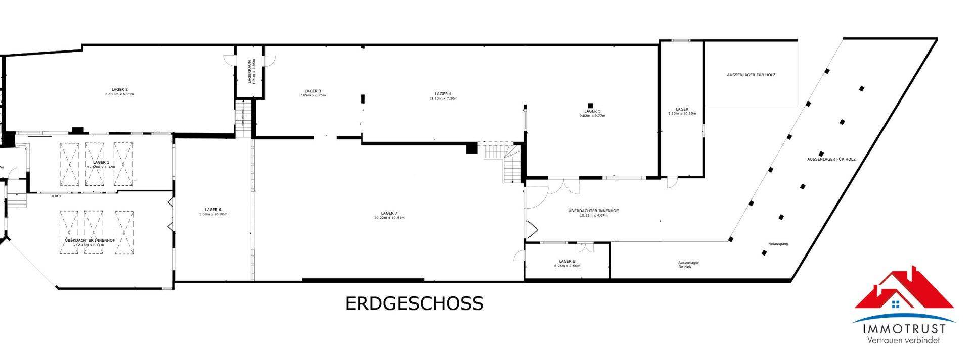 Plan Erdgeschoss Lagerhalle